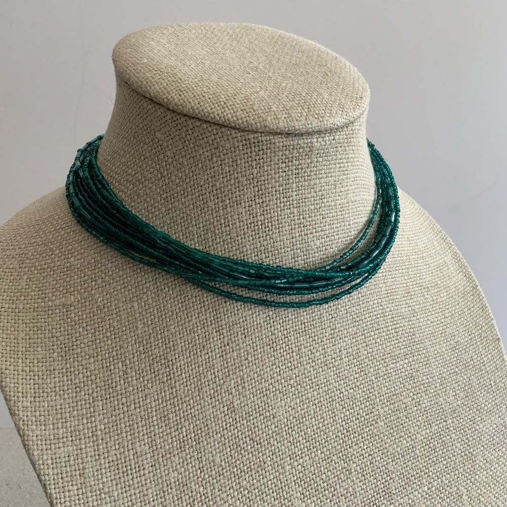 Set/2 Teal Bead Necklaces